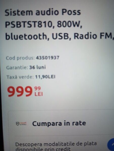 Vand sistem audio Poss 810